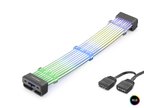 Büro Ev Ofis Cihazları için 2X8PIN 44LED Bükülen Sleeved Ekran Kartı Argb Lightboard