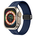 Apple Watch 49mm Ultra Seri Uyumlu Coastal Manyetik Tokalı Silikon Kordon