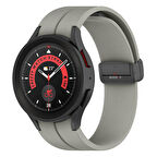 Samsung Galaxy Watch 4 5 Pro 40 42 44 45 46mm Uyumlu Kavisli Coastal Manyetik Tokalı Silikon Kordon