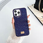 iPhone 11 Uyumlu Diamond Gleam Simli Desenli Kapak