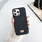 iPhone 14 Uyumlu Diamond Gleam Simli Desenli Kapak