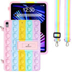 iPad Mini 6. Nesil Tam Uyumlu Glow Desenli Standlı Askılı Popit Tablet Kılıfı