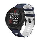 Samsung Galaxy Watch Active Active 2 44mm-40mm Uyumlu 20mm Stride Çift Renkli Silikon Kordon