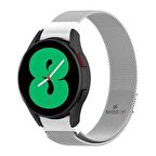 Sneezy Samsung Galaxy Watch 4 40 42 44 46mm Uyumlu Kavisli Woven Wire Metal Tasarım Kordon