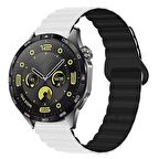 Huawei Watch Ultimate – Watch Buds 22mm Uyumlu Harmony Duo Magnetik Silikon Kordon