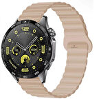 Sneezy Huawei Watch GT4 46mm İle Uyumlu 22mm Harmony Duo Magnetik Silikon Kordon