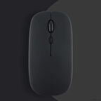 Apple Macbook Şarj Edilebilir Sessiz Mouse Bluetooth + 2.4Hz Wifi Kablosuz Mouse Fare