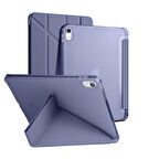 İpad 10.Nesil 10.9 inç 2022 Uyumlu Üçgen Katlanabilir Kalemlikli Standlı Akıllı Kılıf