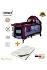 Holmer Kids Maxi Comfort Eurostyle Oyun Parkı 60 x 120 cm Mürdüm+Aloevera Yatak