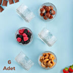 Porsima TE-10 Cam Kase Puding Tatlı Ve Dondurma Kasesi 6'lı Kase Seti Dondurma Çerez Kasesi