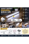 Hareket Sensörlü Şarjlı Led Lamba 30cm Beyaz
