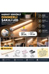 Hareket Sensörlü Şarjlı Led Lamba 30 cm Gün Işığı