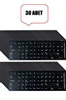30 Adet Türkçe F Klavye Etiketi Laptop Pc Sticker Kaliteli PvcKeyboard Sticker PVC Harf Çıkartmaları