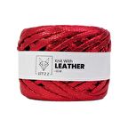 Ritzz Leather Snake Deri Görünümlü İp Kırmızı