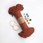 3mm // 2 Büküm // Pamuk Halat İp / TARÇIN