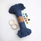 3mm // 2 Büküm // Pamuk Halat İp // DENİM