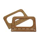 Akrilik Çanta Sapı 14CM Dikdortgen Ahşap Görünümlü