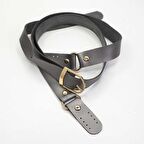 Böceli Suni Deri Dikme Çanta Sapı 25MM - Gri