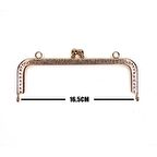 Delikli Vintage Metal Çanta Bursu 16.5CM Gold