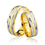Harem Altın Sarı Beyaz Altın Alyans 3105-3