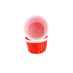 Cupcake Kalıbı Büyük Boy Düz Renk  62*40 Mm (50 Adet)  Turuncu