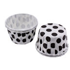 Cupcake Kalıbı Minik Boy 38*30 Mm (50 Adet)  Puantiyeli  Beyaz