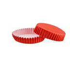 Cupcake Kalıbı Pet Kapsül Oval Model Düz Renk (100 Adet) F11  Turuncu