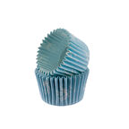 Kek Kalıbı Pet Kapsül 52X45 Mm Kağıt Cupcake Kağıdı (100 Adet)  Fiyonklu Mavi
