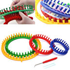 Yuvarlak Örgü Tezgahı Ve El Yapım Seti Atkı Ve Bere Yapım Seti