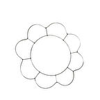 Metal Makrome Kalıbı Papatya  Model 40X40 CM