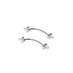 Defne Plastik Kulp Yonca Desenli Model 14 CM (2 Adet)  Gümüş