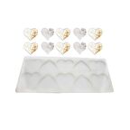 Epoksi Reçine Silikon Kalıp Çoklu KALP Magnet Kalıbı Seri Döküm Kalıbı 6 CM 10 Lu