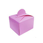 Karton Lokumluk Düz Renk (25 Adet)  Pembe