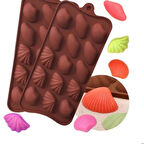 Silikon Kalıp  Üç  Farklı Deniz Kabuğu  Kalıbı  15 li