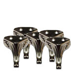 Metal Aysak Epoksi Tepsi Tesbih Kutusu Ve Aksesuar Ürünleri İçin Mini Ayak 10 lü  2,5 Cm  Gümüş