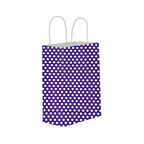 Kağıt Hediye Çantası Küçük Boy Puantiyeli 18X24 (25 Adet)  Puantiyeli Mor