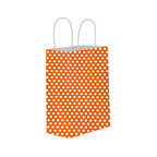 Kağıt Hediye Çantası Küçük Boy Puantiyeli 18X24 (25 Adet)  Puantiyeli Turuncu