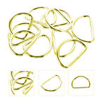 Anahtarlık Montaj Halkası D Çanta Bağlantı Halkası 19x15 MM (100 Adet)  Gold