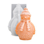 Silikon Kalıp Dekoratif Yılbaşı Noel Baba Noel Dekorasyon Mum Kalıbı 10X6.8 CM