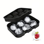 Silikon Buz Kalıbı Yuvarlak Küre Buz Kalıbı 6 Lı