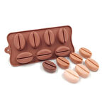 Silikon Kalıp Çikolata Ve Buz Büyük Kahve Çekirdeği Şeker Hamuru Kek Kalıbı 7 Li