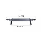 Kulp Silindir Çizgili  Plastik  Model 14 CM (2 Adet)  Gümüş