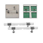 Epoksi Tepsi Kulpu Cam Kulp (2 Adet)  Gümüş