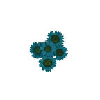 Preslenmiş Kurutulmuş Papatya Çiçek Bitkiler Epoksi Reçine Kolye Takı Papımı (100 Adet)  Mavi