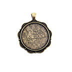 Epoksi Kolye Ucu Kemer Desen Antik Sarı (5 ADET)