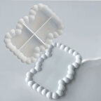 Silikon Kalıp Epoksi Taş Tozu Beton Şekilli Kare Mini Misketli Bubble Tepsi Kalıbı