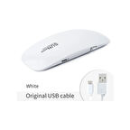 Beyaz Güneş Mini 6W Tırnak Kurutucu Lamba Taşınabilir 6 LED UV Manikür Makinesi