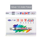 Paint Marker  Epoksi Varak Kalem (12 Adet)  Gümüş
