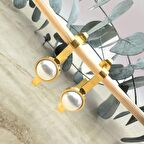 Dikdörtgen İnci   Küpe