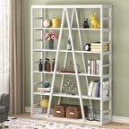 Nolan Beyaz Metal Kitaplık